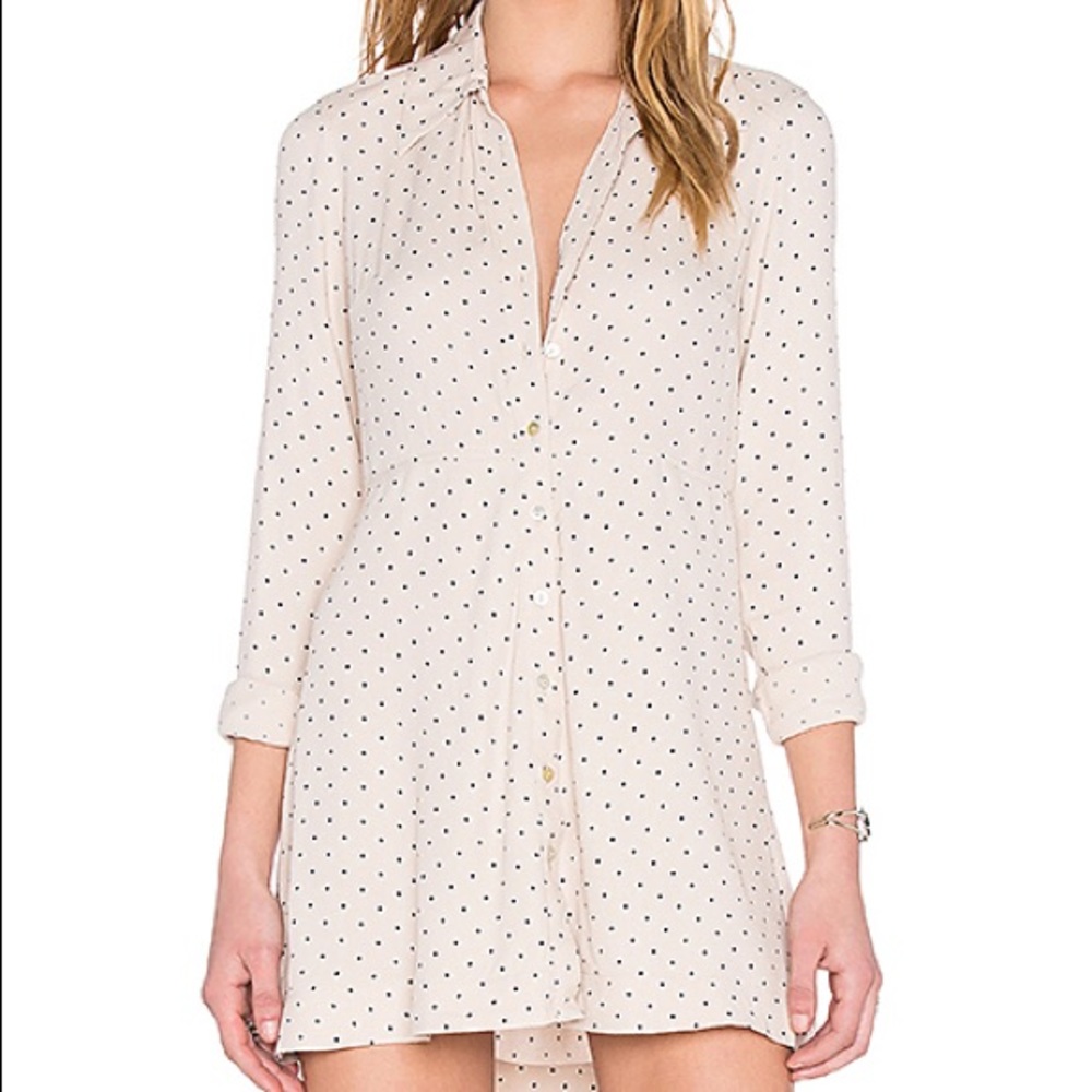 Free People “This Town” Buttondown Dress NWOT